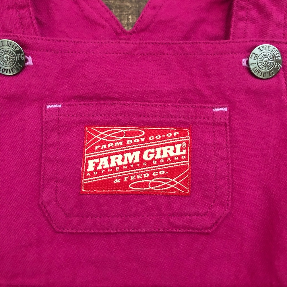 💕HP💕 FARM BABY BRAND Girls 0-3 mo Overall Dress - Picture 2 of 4